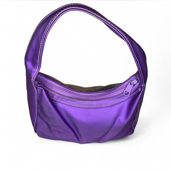 Y2K Purple Plastic Handbag with Opaque Clear Back - Picture 5 of 8